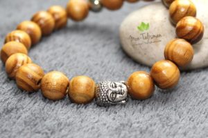 Bracelet bois naturel bouddha