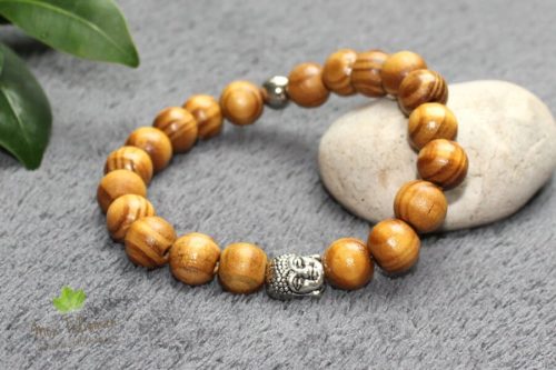 Bracelet bois naturel bouddha