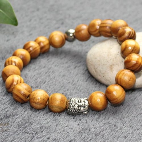 Bracelet bois naturel bouddha