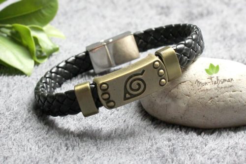 Bracelet en cuir tressé équilibre les chakras