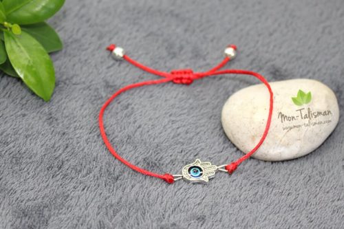 Bracelet main de fatma rouge