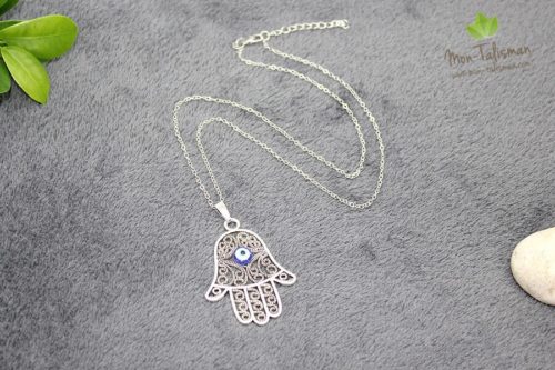 Collier main de fatma + oeil protecteur