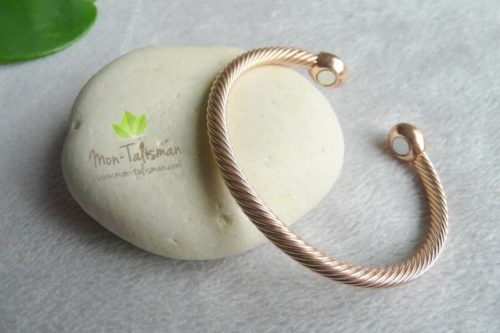 bracelet magnétique or rose mon-talisman